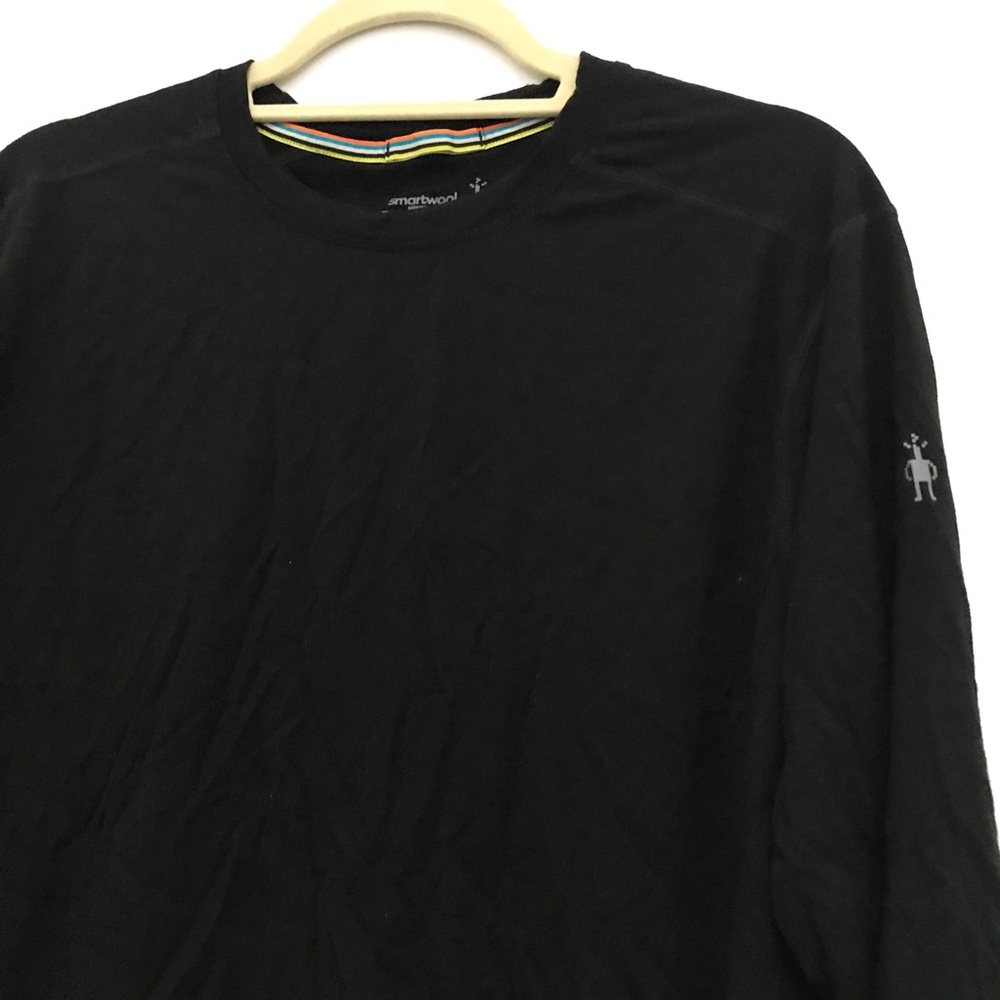 Smartwool Men's Black Long-Sleeve Crew Neck Shirt Size L - Picture 2 of 5